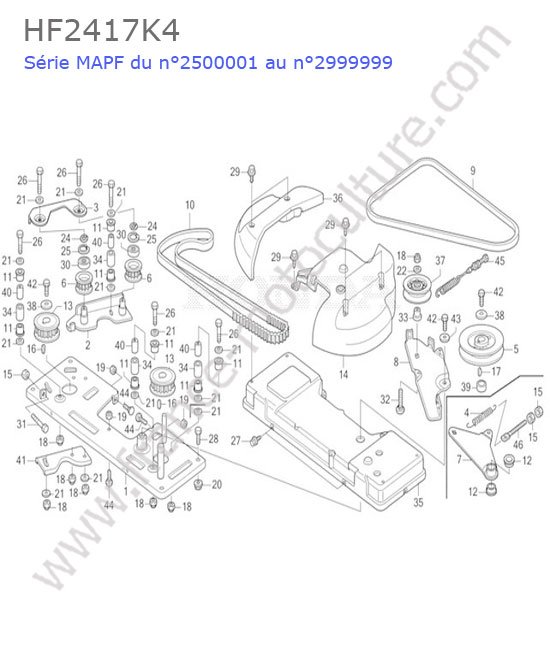 Courroie plateau HONDA HF2417K4