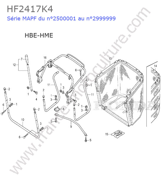 Panier (hme/hbe) HONDA HF2417K4