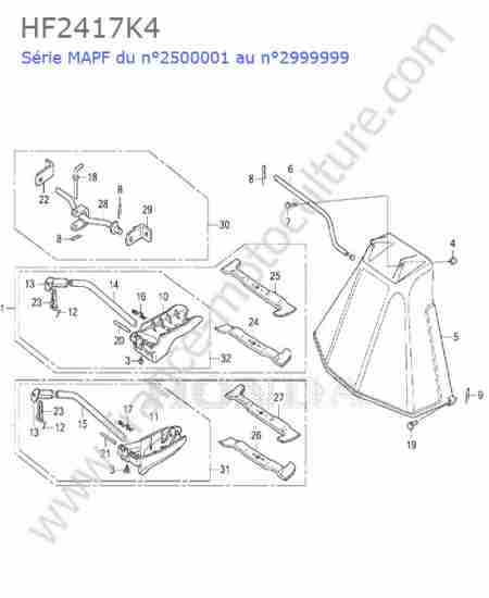 HONDA - HF2417K4 : Deflecteur / mulching