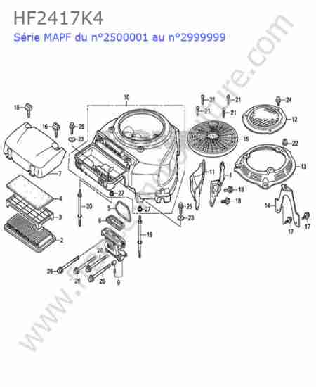 HONDA - HF2417K4 : Filtre air