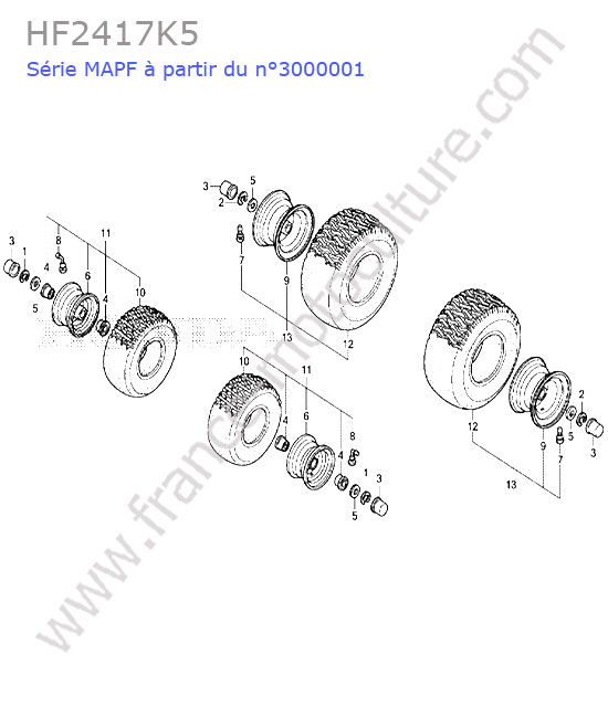 Roues - pneus HONDA HF2417K5