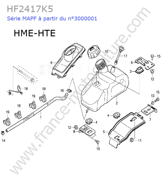 Réservoir HME/HTE HONDA HF2417K5