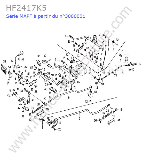 Système pédale HONDA HF2417K5