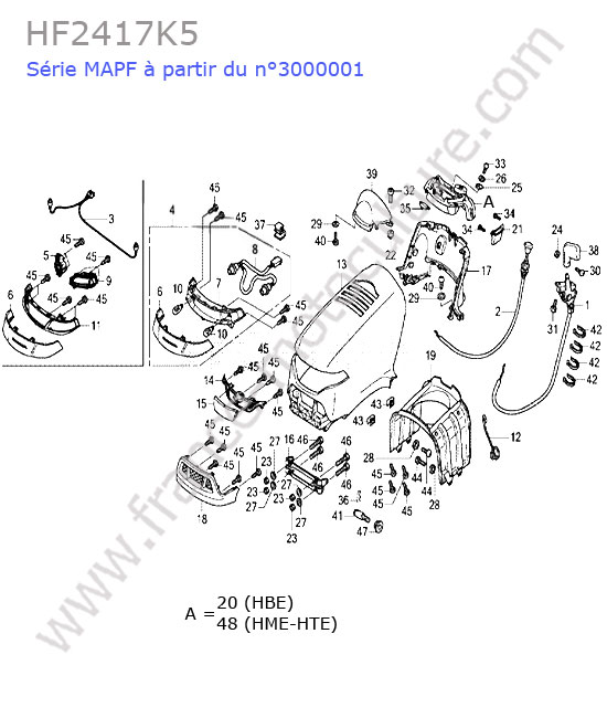 Capot HONDA HF2417K5