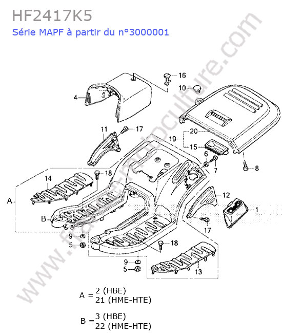 Marche pied HONDA HF2417K5