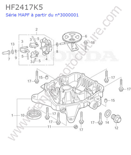 Carter inférieur HONDA HF2417K5