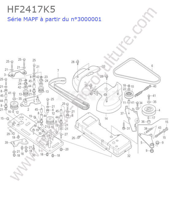Courroies coupe HONDA HF2417K5
