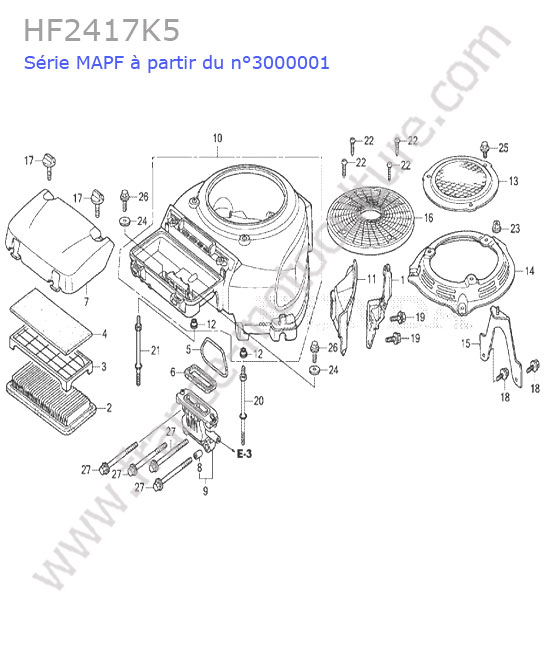 Filtre a air HONDA HF2417K5