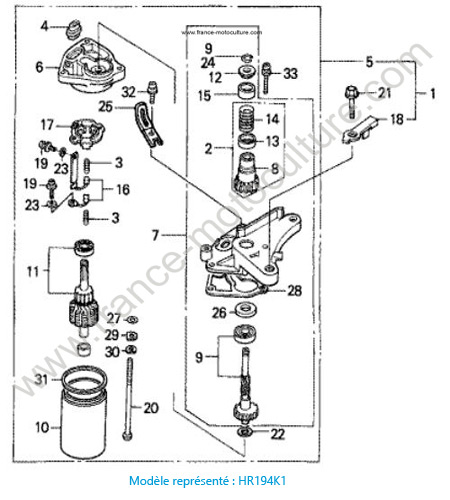 Demarreur - K1 HONDA HR194