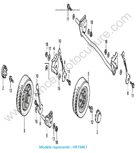 Roues avants - K1 HONDA HR194
