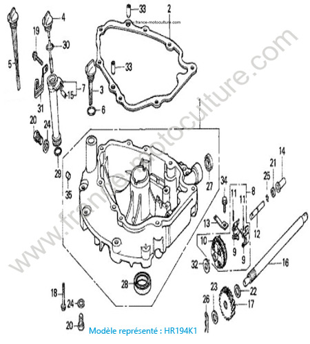 Carter moteur - K1 HONDA HR194