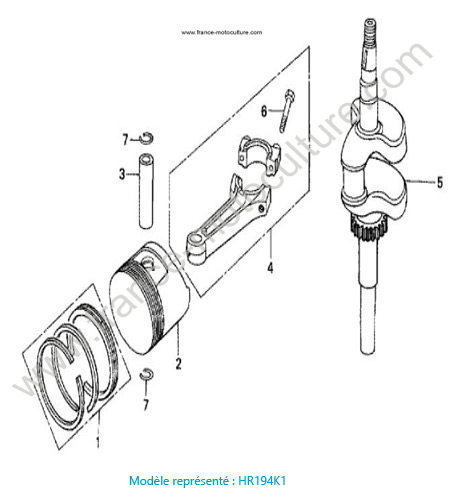 Vilebrequin piston - K1 HONDA HR194