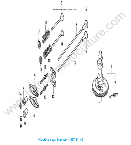 Arbre came soupapes - K1 HONDA HR194