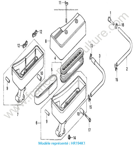 Filtre air - K1 HONDA HR194