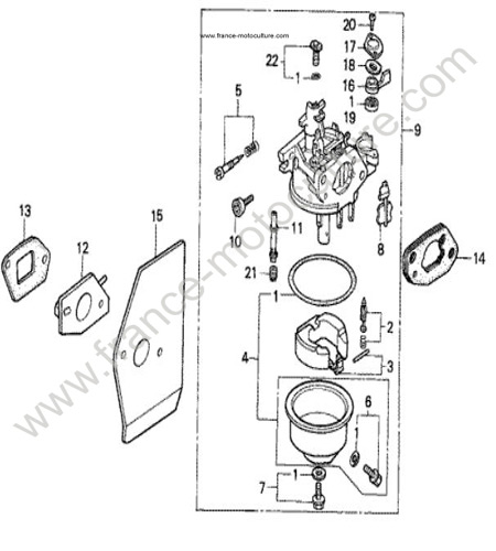 Carburateur HONDA HR216