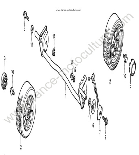 Roues avant type Q HONDA HR216