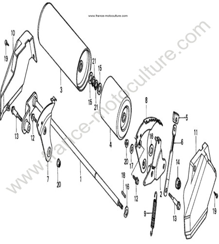 Rouleau arriere type Q HONDA HR216
