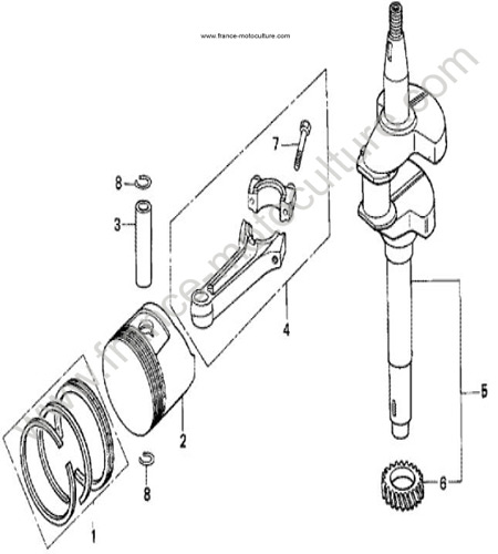 Vilebrequin piston HONDA HR216
