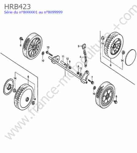 HONDA - HRB423 : Roue avant