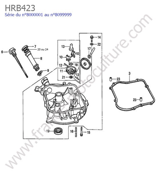 Carter inferieur HONDA HRB423