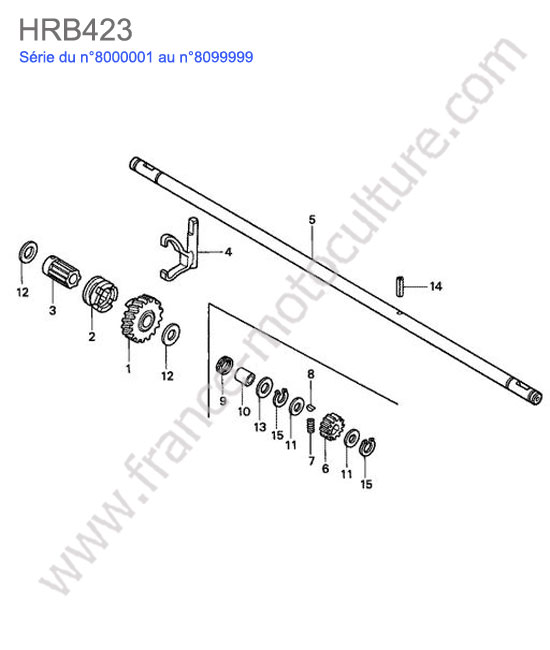 Arbre vitesse - se/sg HONDA HRB423
