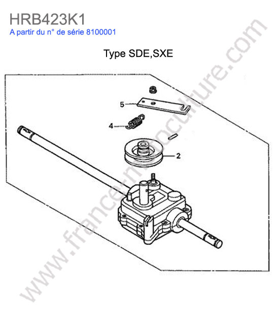 Boite vitesse  - sde/sxe HONDA HRB423K1