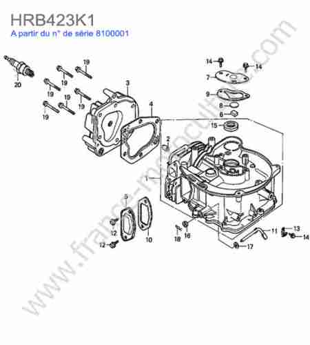 HONDA - HRB423K1 : Bloc moteur / culasse