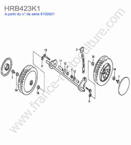 HONDA - HRB423K1 : Roue avant