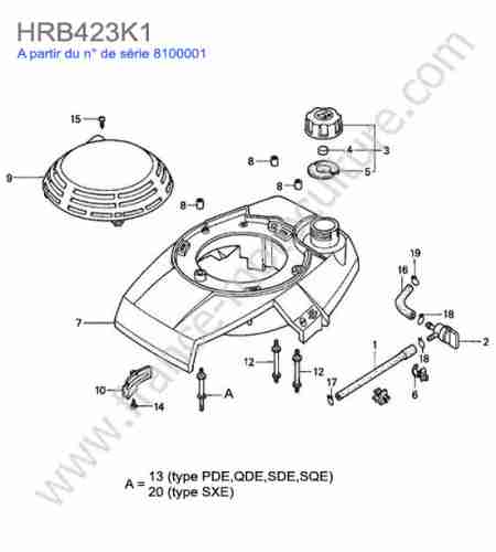 HONDA - HRB423K1 : Reservoir