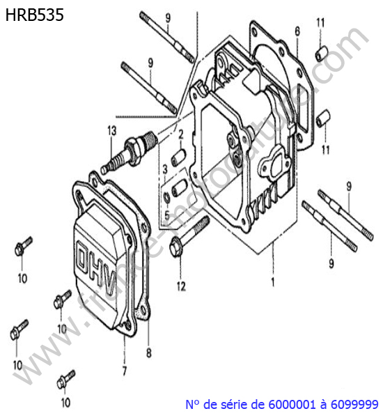 Culasse HONDA HRB535