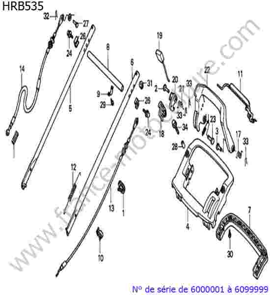 HONDA - HRB535 : Guidon