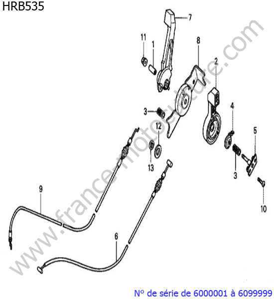 Levier accelerateur HONDA HRB535