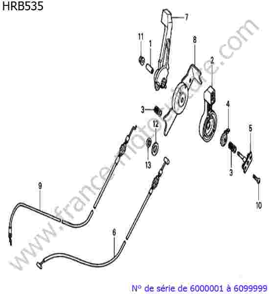 HONDA - HRB535 : Levier accelerateur
