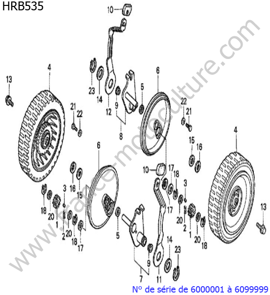 Roues arrières HONDA HRB535