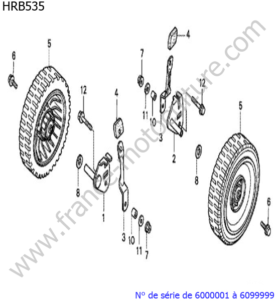 Roues avant HONDA HRB535