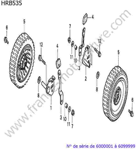 HONDA - HRB535 : Roues avant