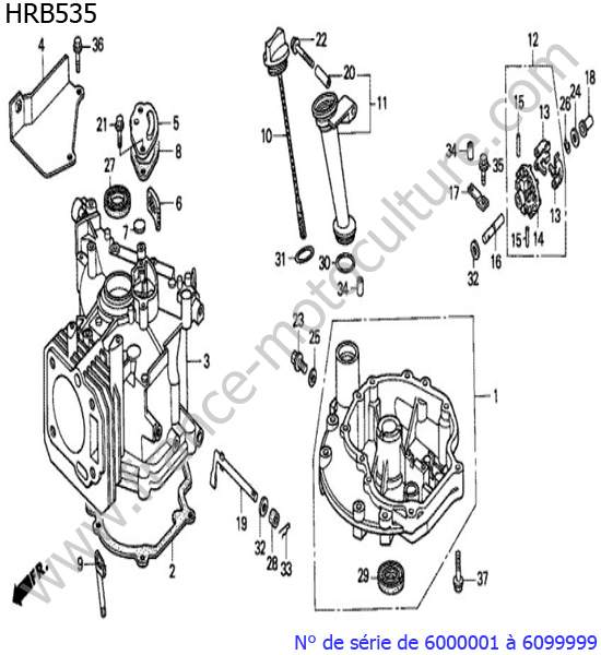 Bloc moteur HONDA HRB535