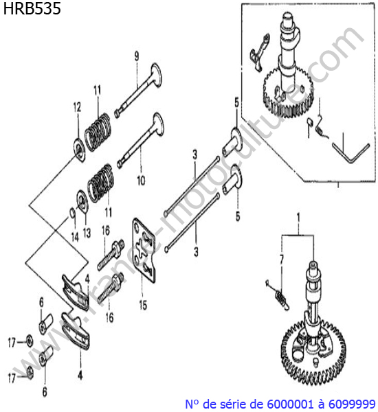 Arbre cames/soupapes HONDA HRB535