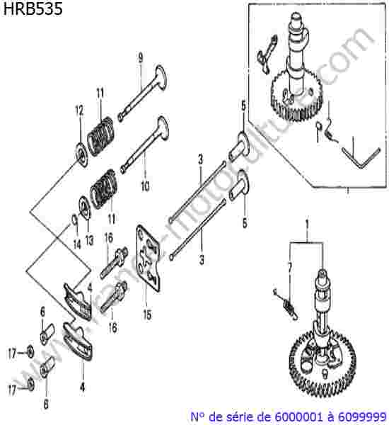 HONDA - HRB535 : Arbre cames/soupapes