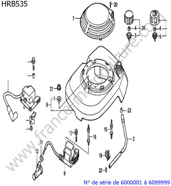 Bobine reservoir HONDA HRB535