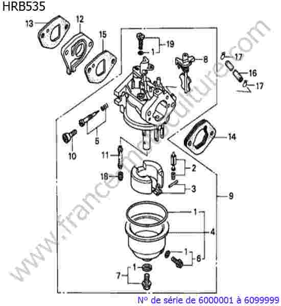 HONDA - HRB535 : Carburateur
