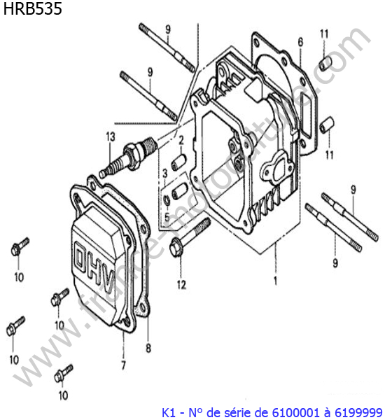 Culasse HONDA HRB535K1