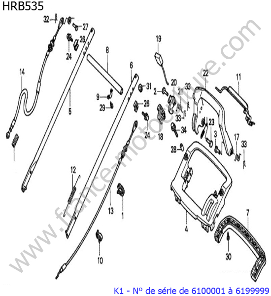Guidon HONDA HRB535K1
