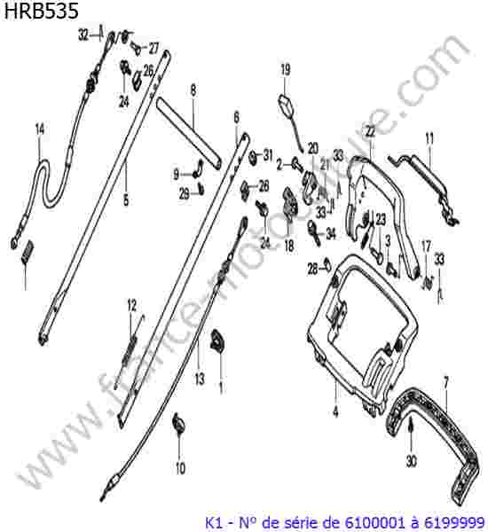HONDA - HRB535K1 : Guidon