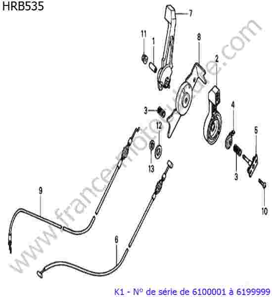 HONDA - HRB535K1 : Levier accelerateur