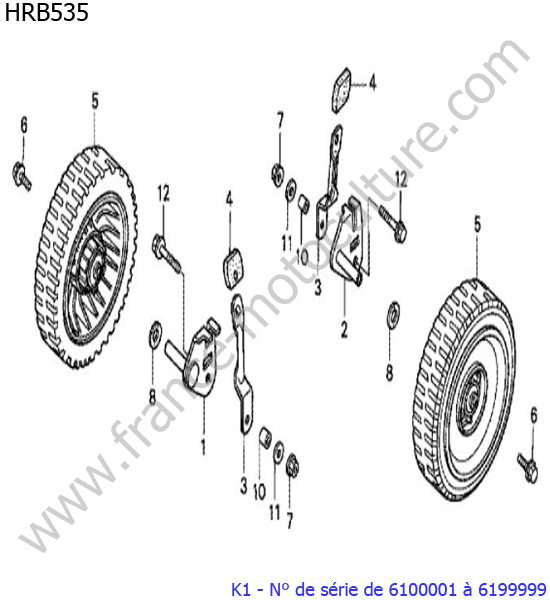 Roues avant HONDA HRB535K1
