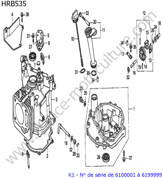 Bloc moteur HONDA HRB535K1