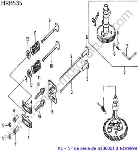 HONDA - HRB535K1 : Arbre cames/soupapes