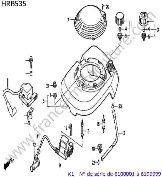 HONDA - HRB535K1 : Bobine reservoir