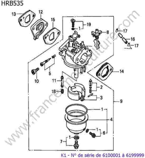 HONDA - HRB535K1 : Carburateur